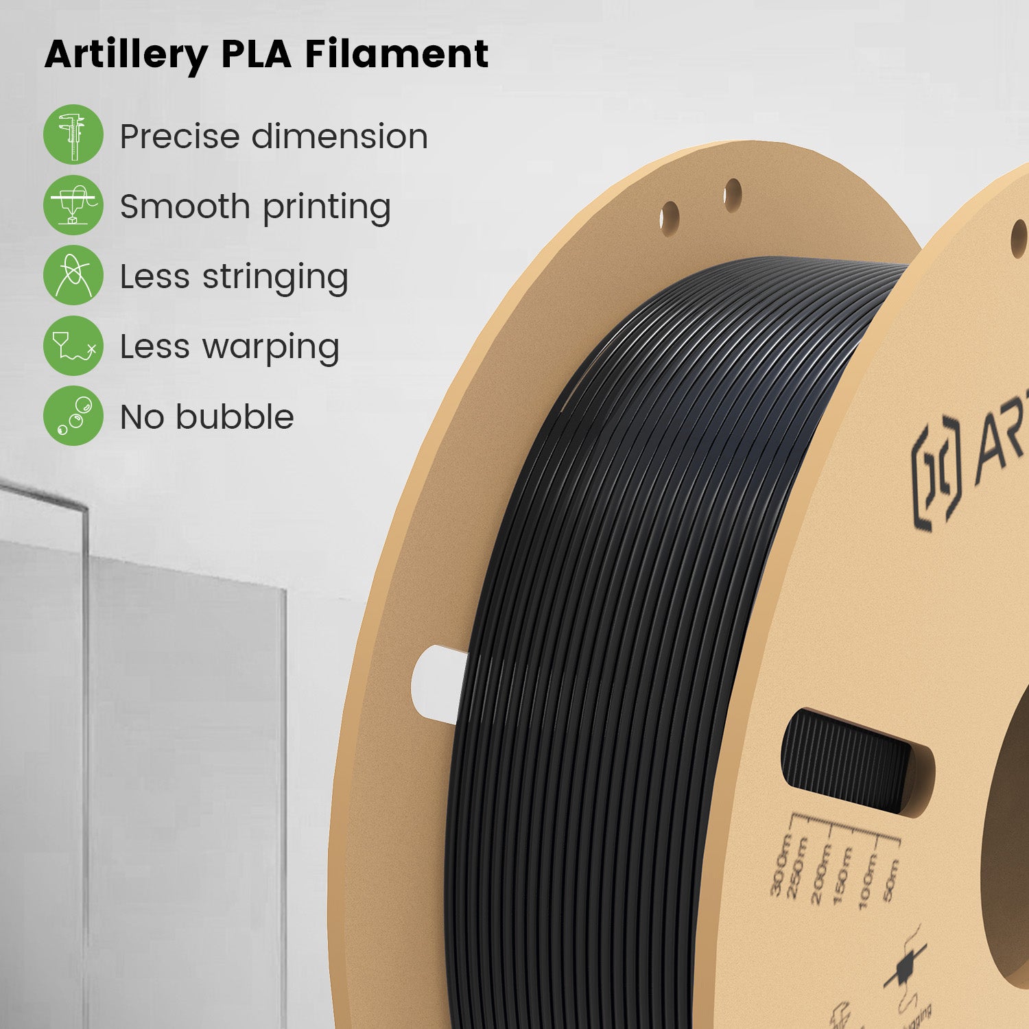 Filament d'imprimante 3D PLA de 1.75 mm de diamètre 2kg